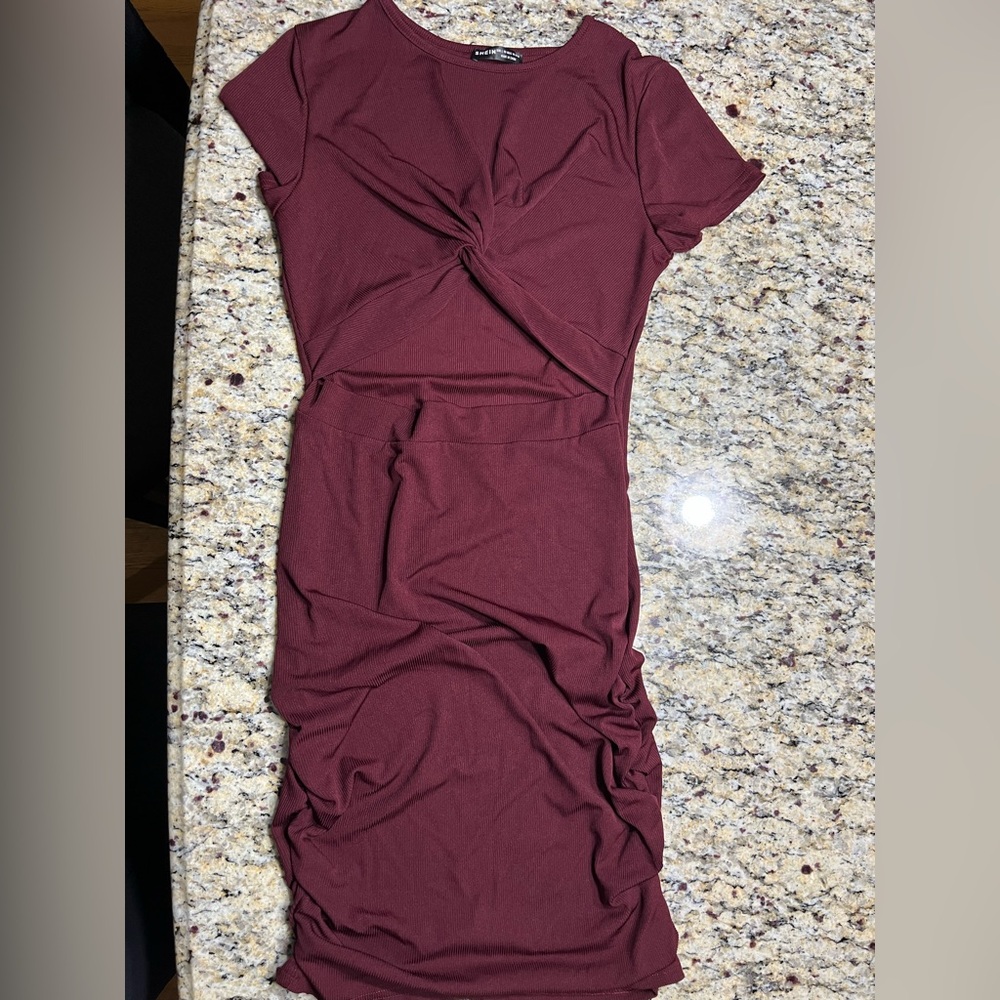 Burgundy Mini Dress